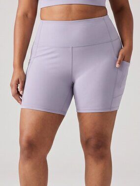 NWT | Rosanc Lavender High-Waisted Buttery Soft Biker Shorts with Pockets | 2XL